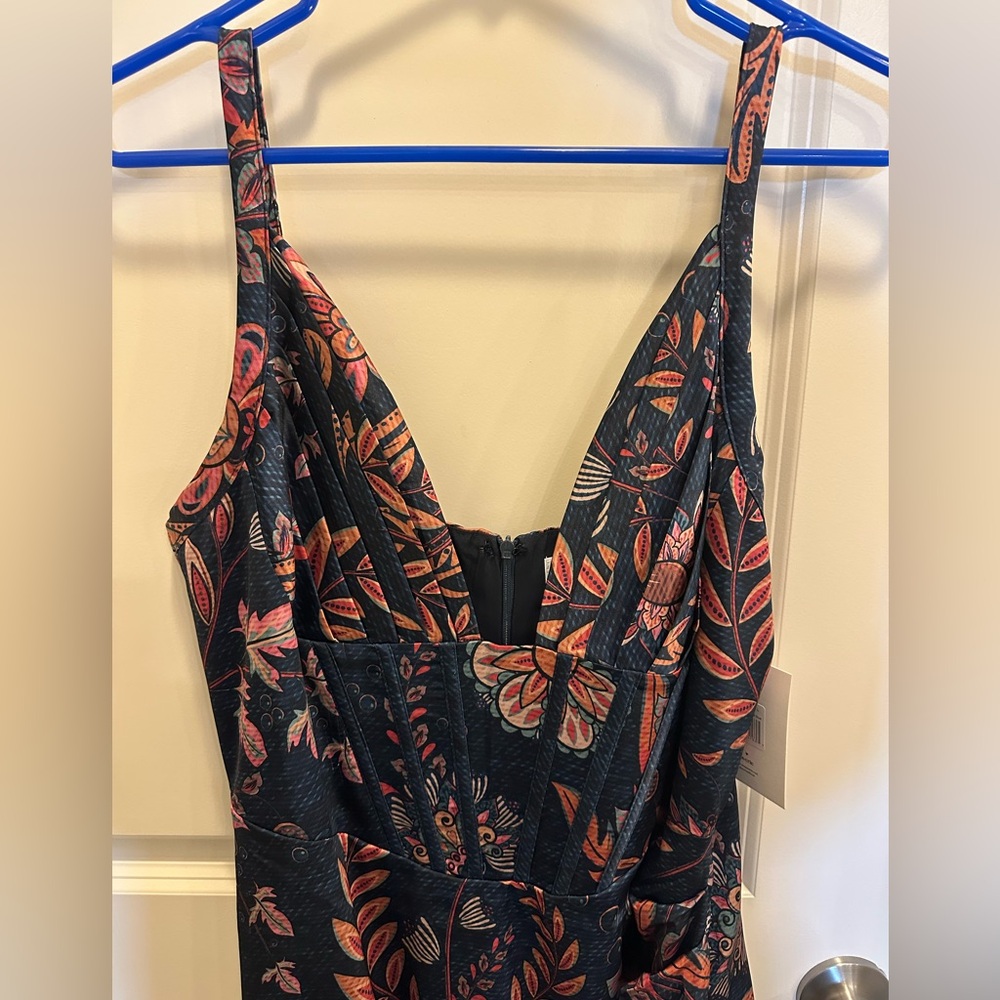 Aerie Navy and Pink Asymmetrical Dress - Picture 3 of 11